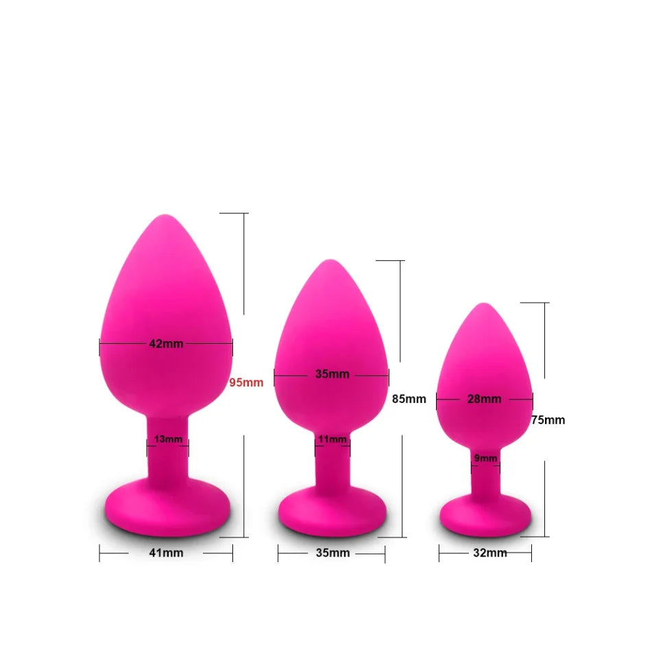 I want Diamond  : Plug anal en silicone 3 tailles disponibles